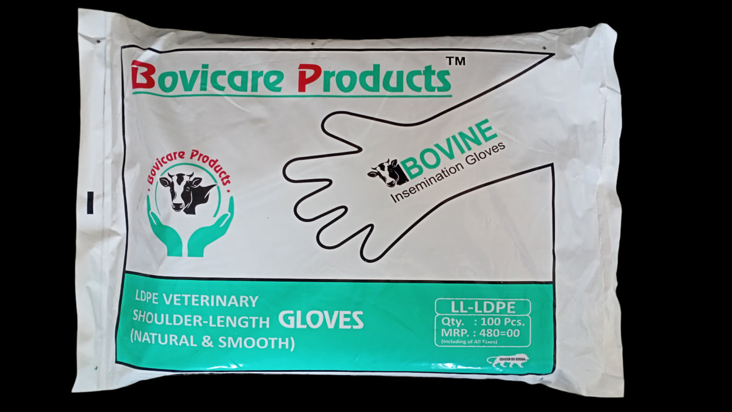 Full Hand Veterinary AI Gloves Blue