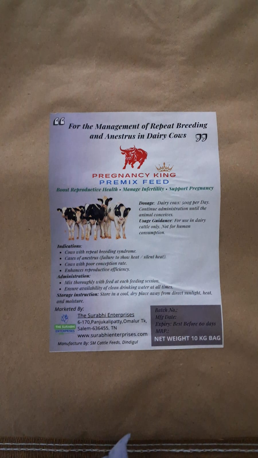 Pregnancy King Premix Feed 10kg Bag