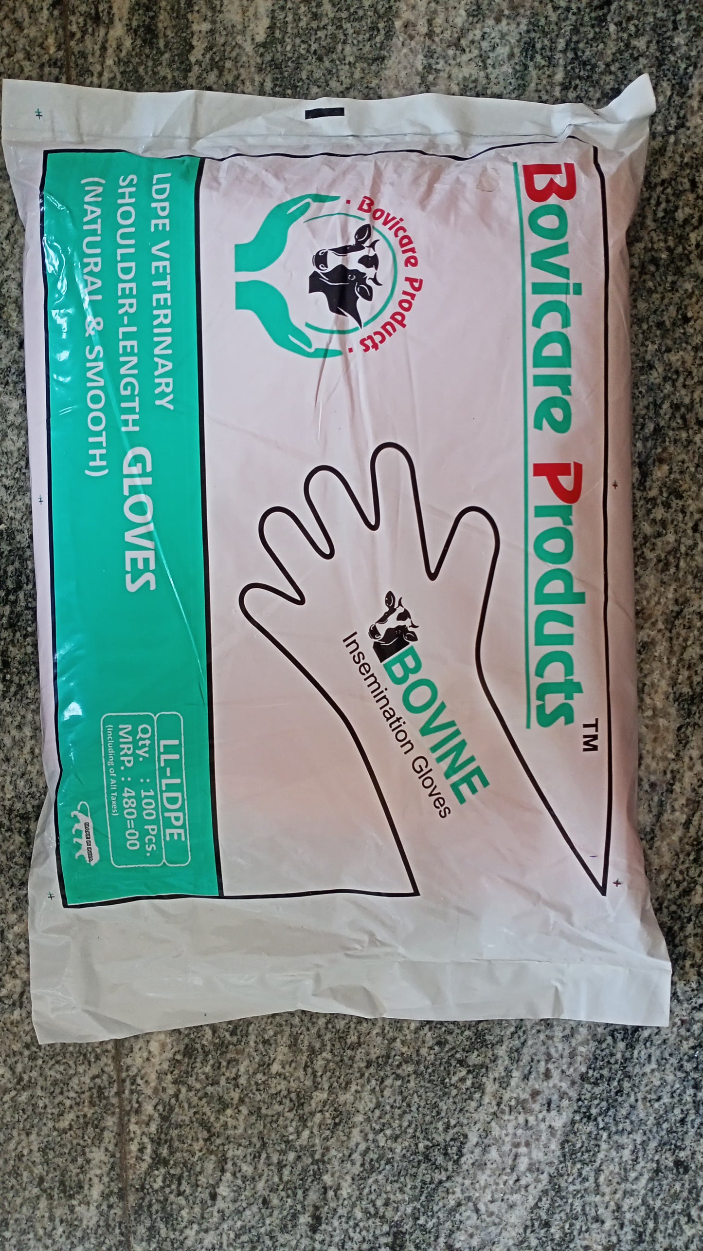 Full Hand Veterinary AI Gloves Orange