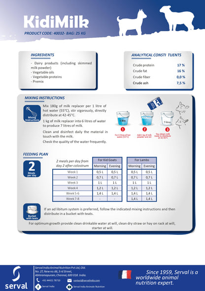 Kidimilk ( Kid Goats and Lambs Milk Replacer)